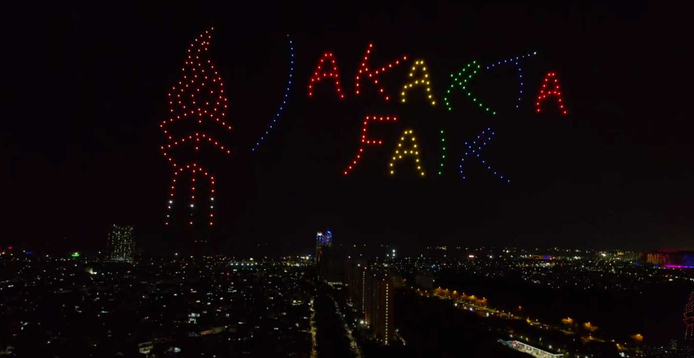 Drone Sky Show dengan 300 Drone di Acara PRJ Jakarta Fair 2024