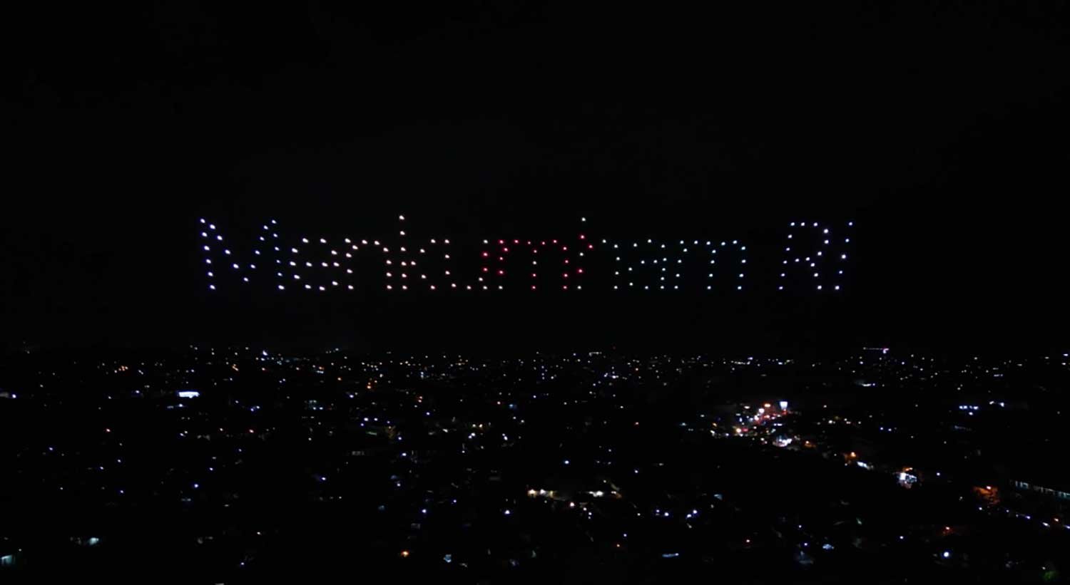 Drone Show Event "Festival Kekayaan Intelektual Tahun 2024, Kemenkumham RI" di Art Center, Bali pada 7 September 2024